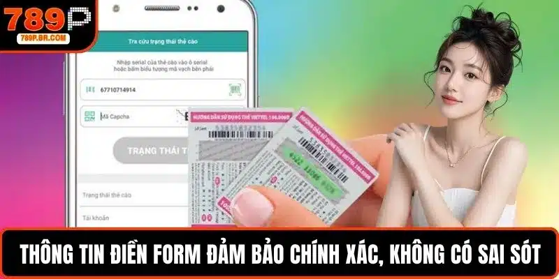 Thông tin điền form cần đảm bảo chính xác, không có sai sót