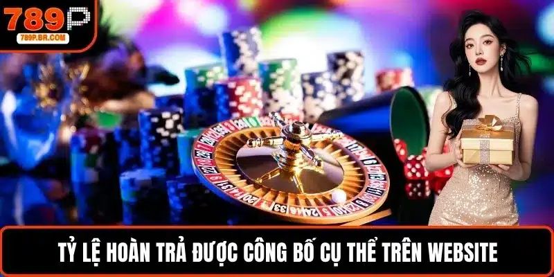 Tỷ lệ hoàn trả được công bố cụ thể trên website